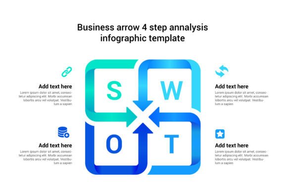 Arrow 4 Step Infographic: A Versatile Design Asset
