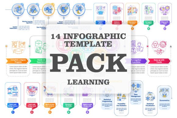 Enhance Visual Communication with Learning Professions Infographic Set