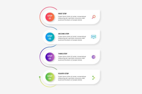 Enhance Your Designs with Colorful Step Bar Infographic
