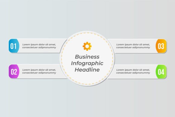 Enhancing Visual Communication with Modern Infographic Element with 4 Option