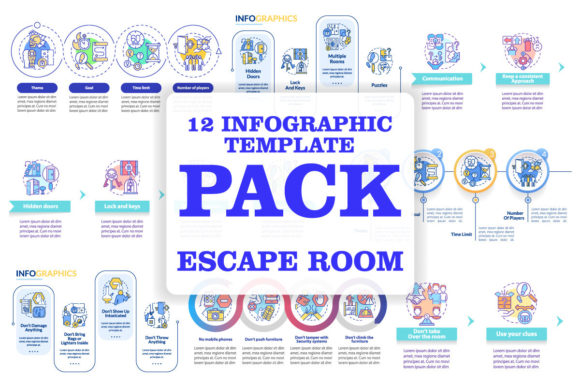 Explore Escape Rooms Infographic Templates