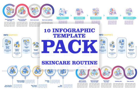 Mastering Skin Health with Skincare Routine Infographic Templates
