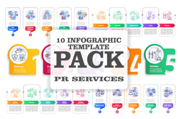 PR Services Types Infographic Templates
