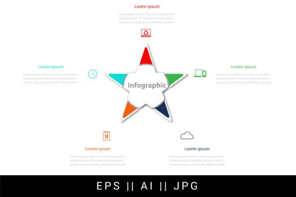 Star Infographic: A Versatile 5-Option Tool