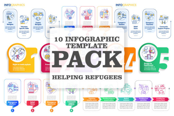 Supporting Refugees Infographic Template: A Visual Guide to Making a Difference