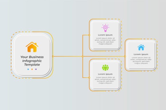 Three Option Business Infographic Design
