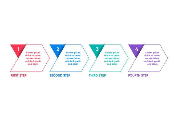 Understanding 4 Steps Arrow Colorful: A Guide to Geometric Vector Design