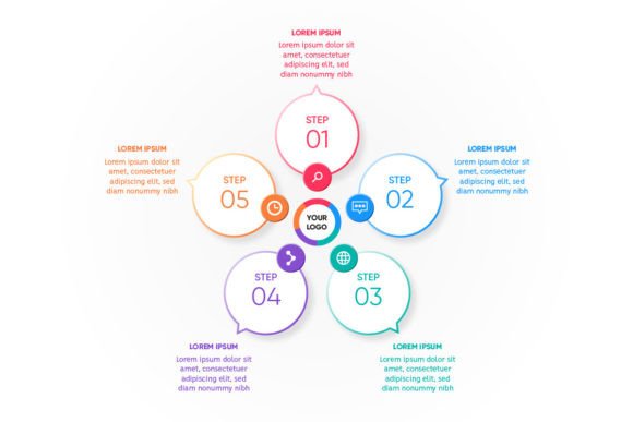 Unlocking Creativity and Clarity with Colorful Circular Step Infographics
