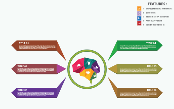 Unlocking Creativity with Modern Brain Infographic Vector Design