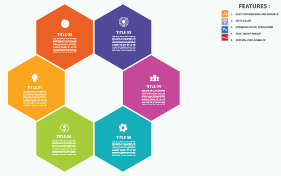 Unlocking Visual Clarity with Business Hexagon Infographic Vector